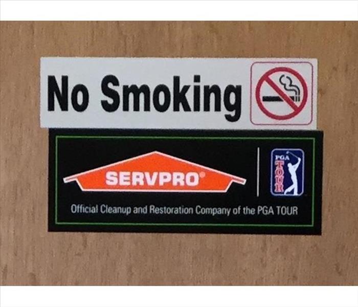 no smoking sign on servpro door